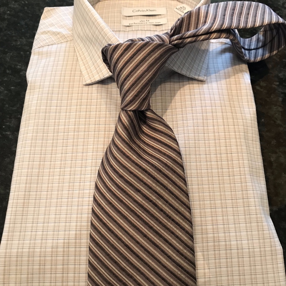 Gray and Lavender DKNY Tie